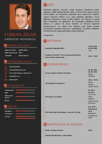Endüstri Mühendisi CV Örnekleri cv indir